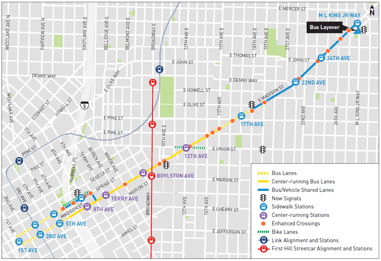 Madison Valley Seattle Map Madison BRT RapidRide G Line Downtown Seattle to First Hill to